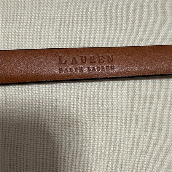 Ralph Lauren Woman’s Black Croc-Embossed Leather Belt, Gold Hardware Size Large. main image 8